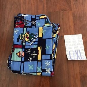 LuLaRoe L/XL Kids Christmas leggings